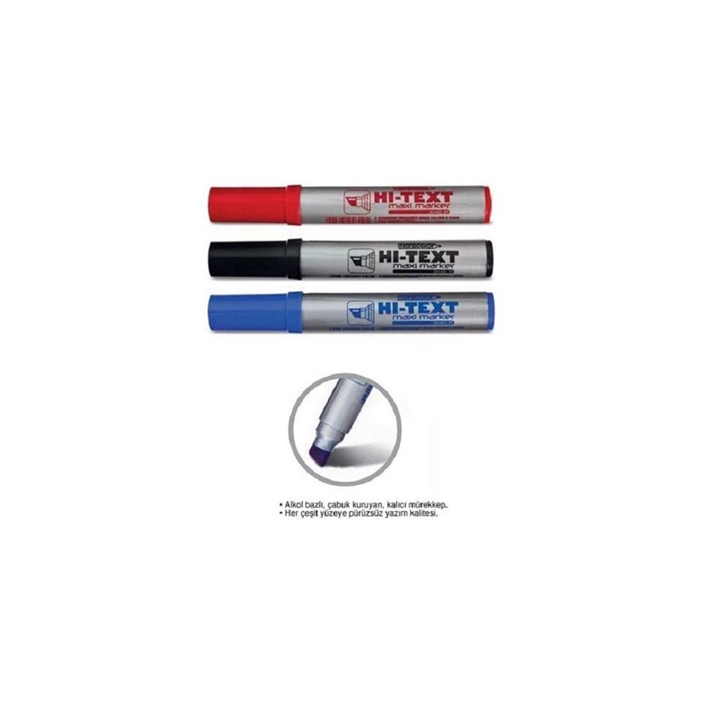 hi-text-marker-kesik-uc-kirmizi-renk-aa02-.jpg Hı-Text Marker Kesik Uç Kırmızı Renk - Görsel 1