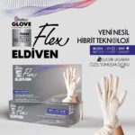 Reflex Flex %100 TPE Pudrasız Eldiven Beyaz L-XL Beden 100’lü (10 Kutu) - Görsel 2